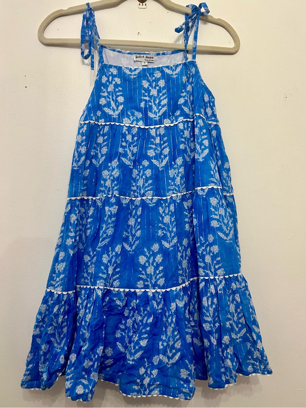Juliet Dunn Small Flower Block Print Trapeze Mini Dress Size 0